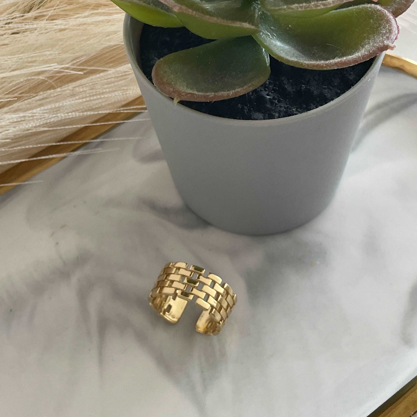 Mesh Panther Link Ring β¨