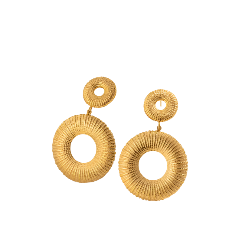 ⚡️ Pendientes colgantes circulares elegantes y gruesos ⚡️