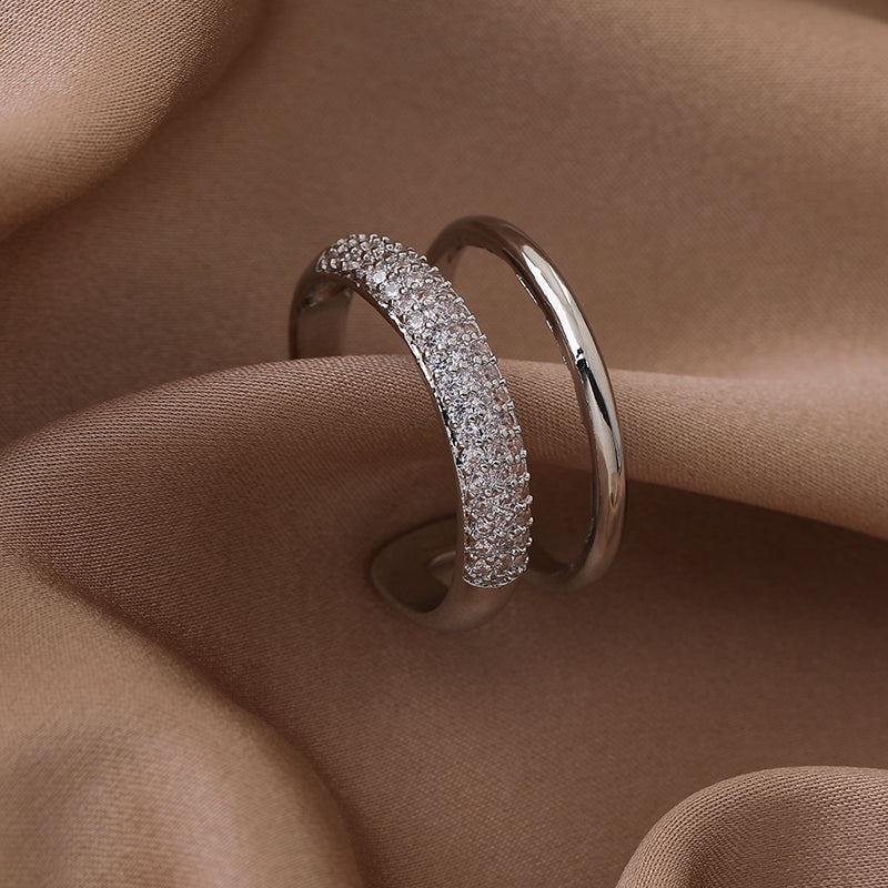 Sparkling Studded Open Gold Rings π