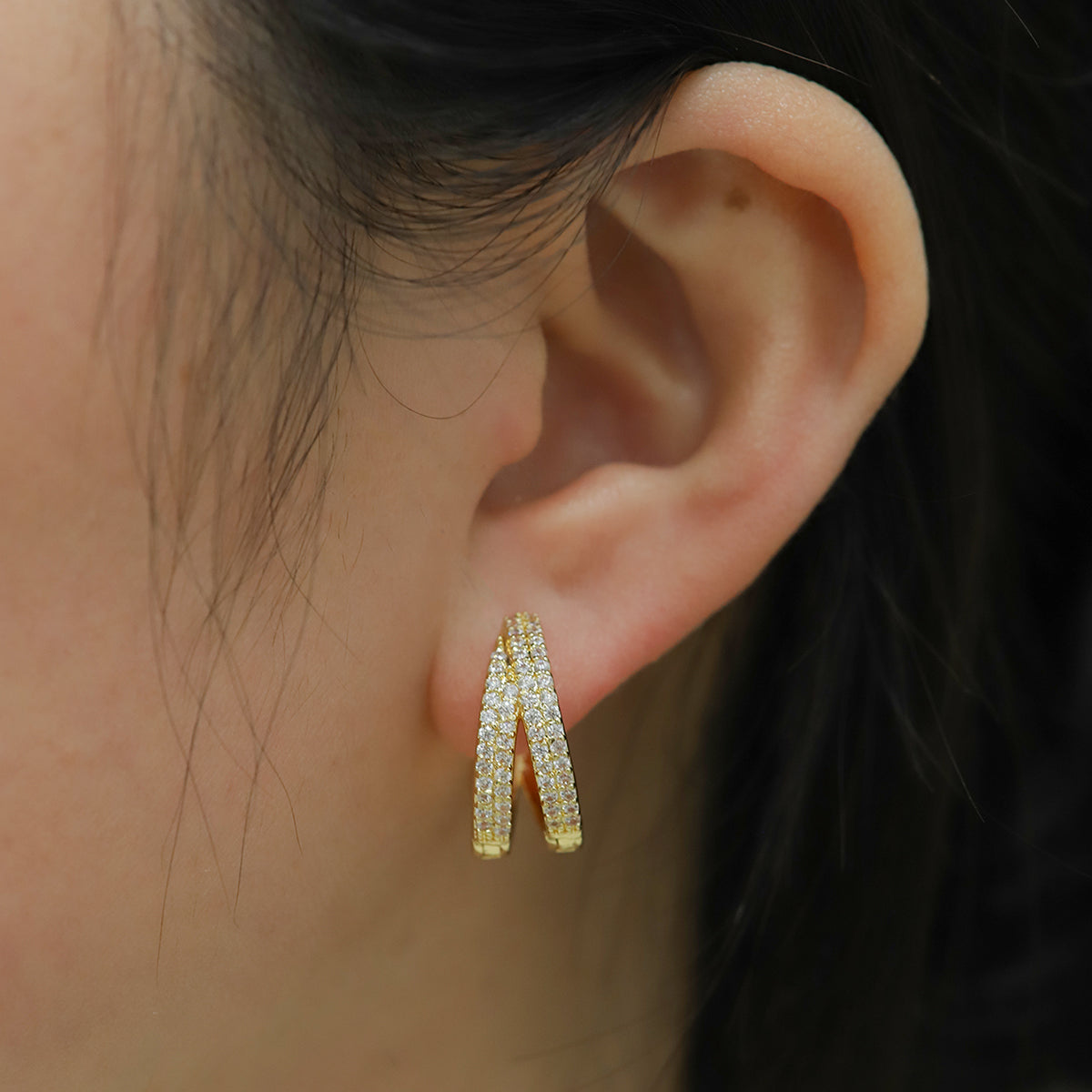 Double-row Sparkling Earrings βοΈ