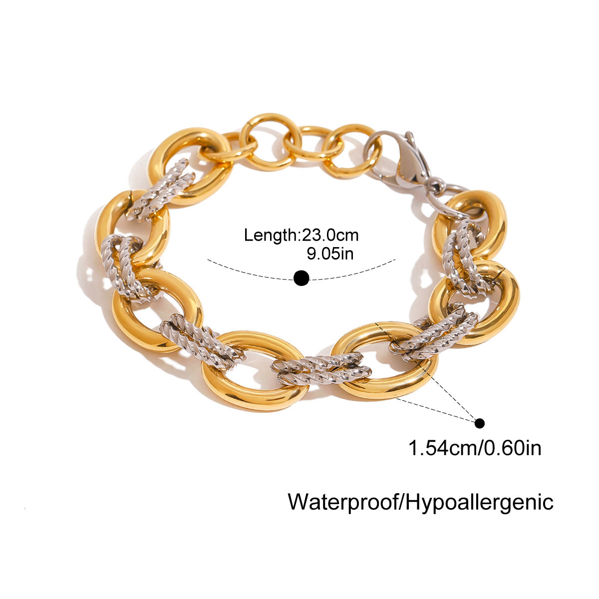 Rope Gold & Silver Chain Bracelet ⭐️
