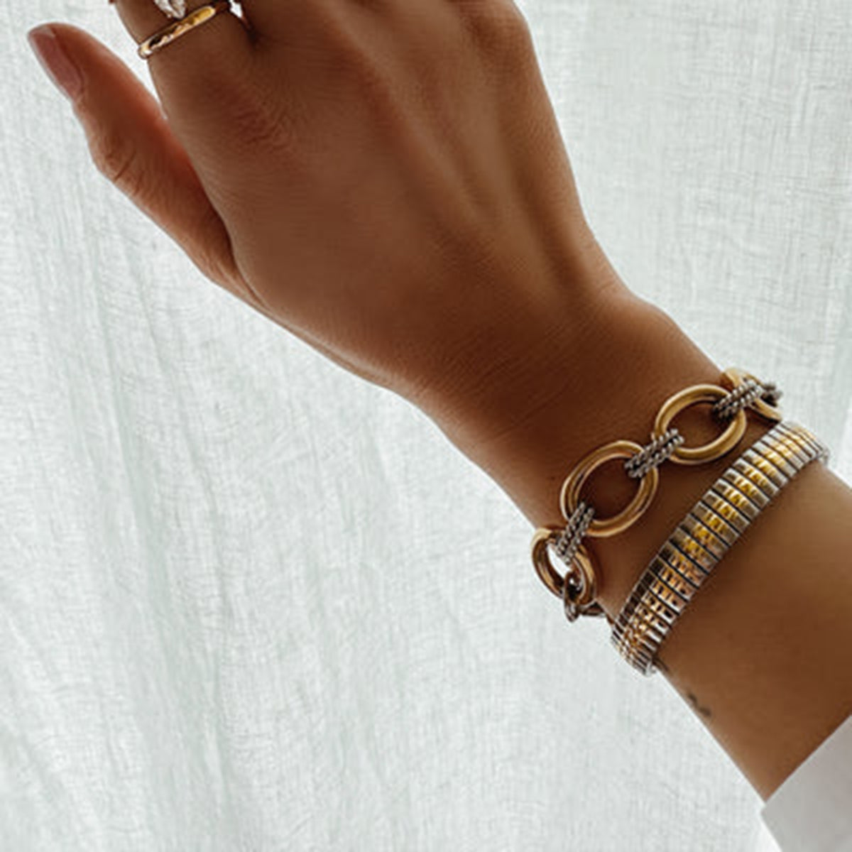 Rope Gold & Silver Chain Bracelet ⭐️