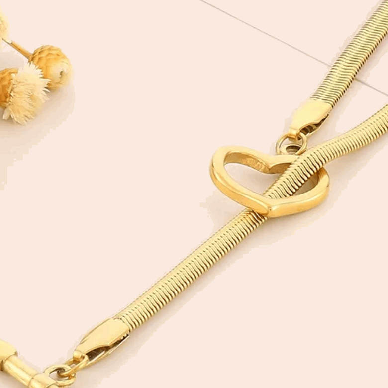 Heart-Shaped Lariat Necklace ⚡️