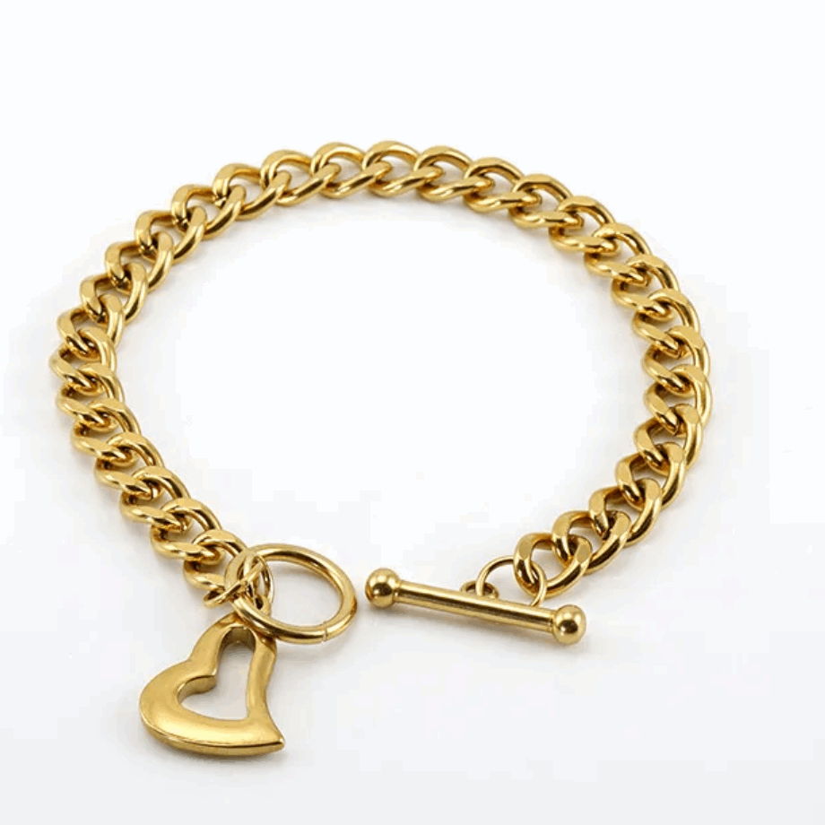 Heart Shape Necklace & Bracelet set