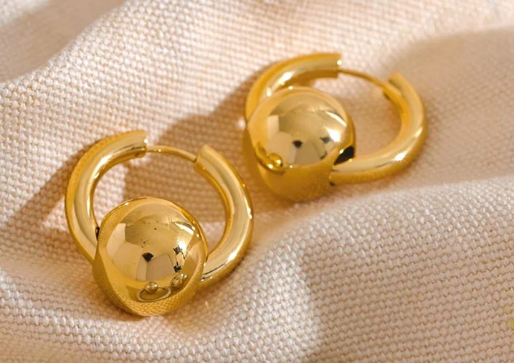 Sphere Bead Hoop Earrings ⚜️