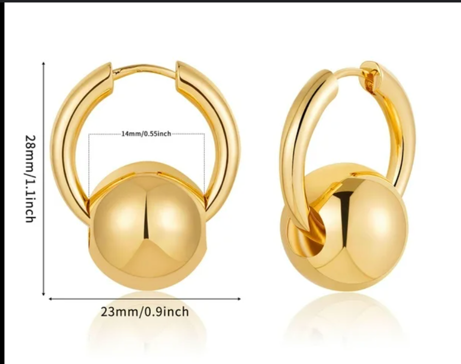 Sphere Bead Hoop Earrings ⚜️