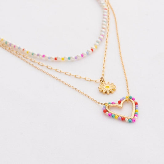 📿Collar con pendientes Love Color 📿