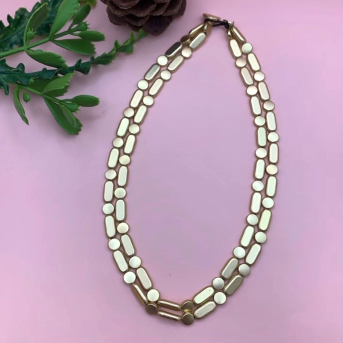 Zamak Plate Fusion Necklace 📿