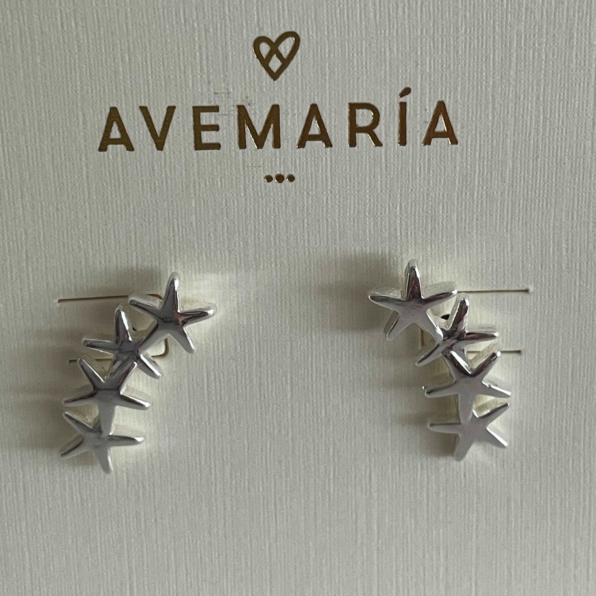 Sliver Multi-Star Shaped Earrings ✨