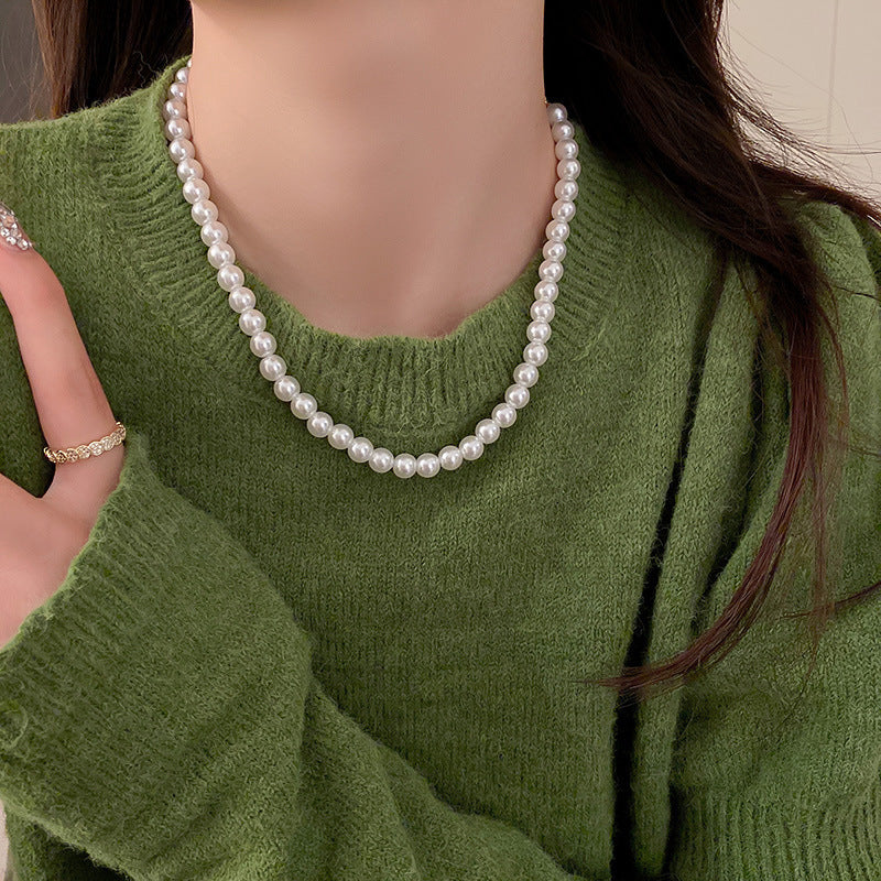 Imitation Pearl Beaded Necklace