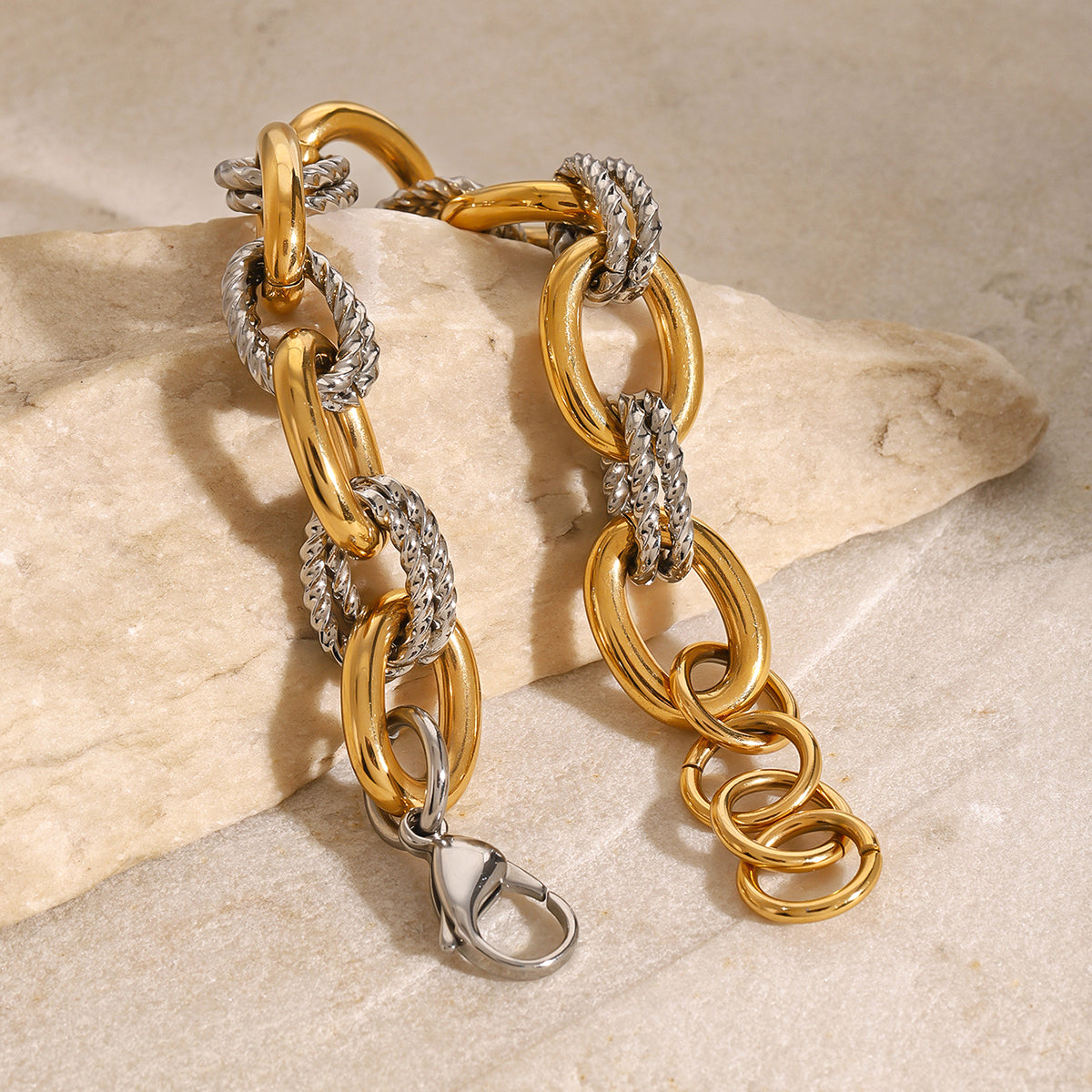 Rope Gold & Silver Chain Bracelet  ⭐️