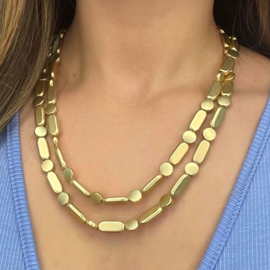 Zamak Plate Fusion Necklace 📿