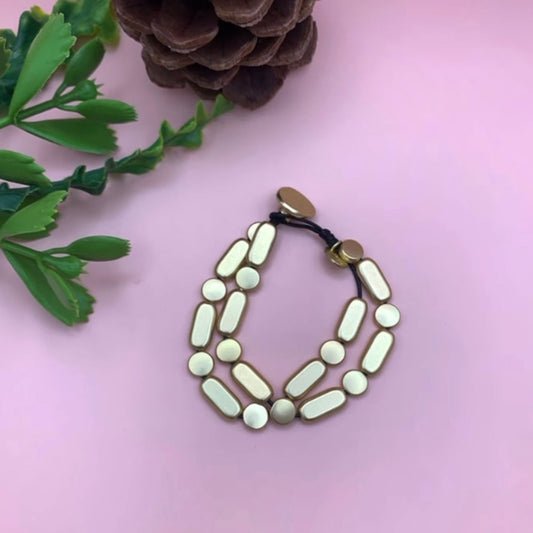 "Zamak Plate Fusion Bracelet" 🔆